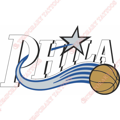 Philadelphia 76ers Customize Temporary Tattoos Stickers NO.1149